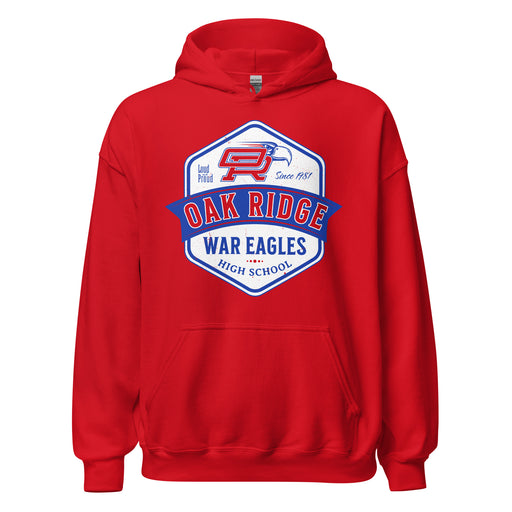 Oak Ridge High School War Eagles Red Classic Unisex Hoodie 209