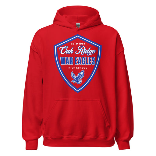 Oak Ridge High School War Eagles Red Classic Unisex Hoodie 225