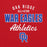 Close-up view of Oak Ridge High School War Eagles Red Classic Unisex Hoodie 034