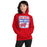 Woman wearing Oak Ridge High School War Eagles Red Classic Unisex Hoodie 001