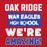Close-up view of Oak Ridge High School War Eagles Red Classic Unisex Hoodie 231