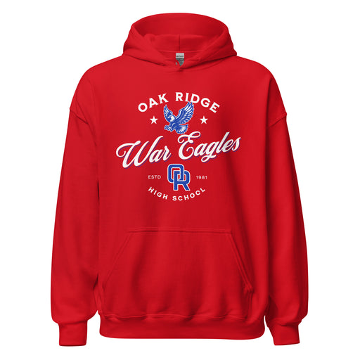 Oak Ridge High School War Eagles Red Classic Unisex Hoodie 226
