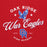 Close-up view of Oak Ridge High School War Eagles Red Classic Unisex Hoodie 226