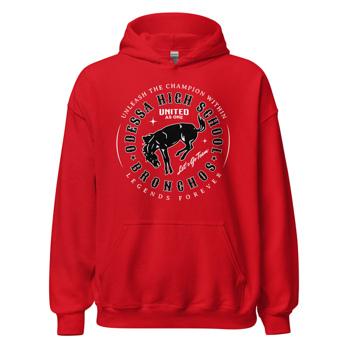 Odessa High School Bronchos Red Classic Unisex Hoodie 214