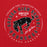 Close-up view of Odessa High School Bronchos Red Classic Unisex Hoodie 214