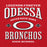 Close-up view of Odessa High School Bronchos Red Classic Unisex Hoodie 230