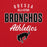 Close-up view of Odessa High School Bronchos Red Classic Unisex Hoodie 034