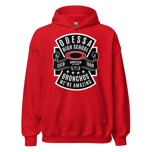 Odessa High School Bronchos Red Classic Unisex Hoodie 207