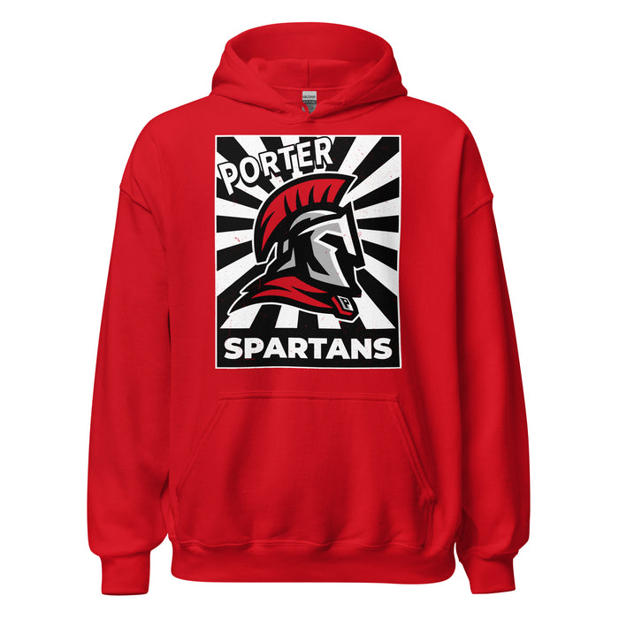 Porter High School Spartans Red Classic Unisex Hoodie 226