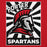 Close-up view of Porter High School Spartans Red Classic Unisex Hoodie 226