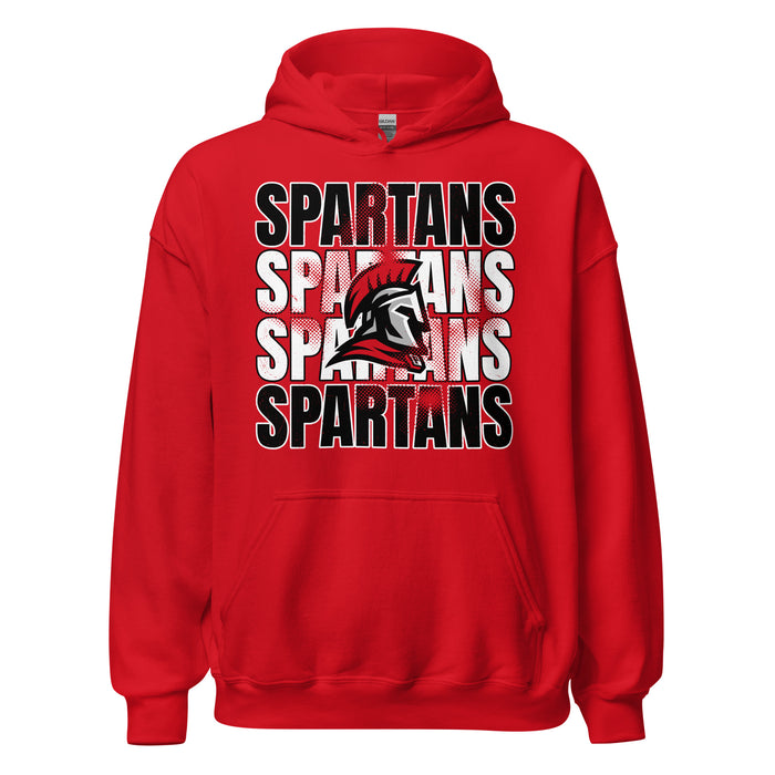 Porter High School Spartans Red Classic Unisex Hoodie 233