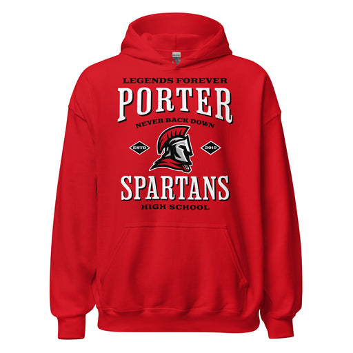 Porter High School Spartans Red Classic Unisex Hoodie 230