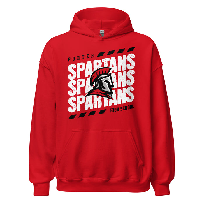 Porter High School Spartans Red Classic Unisex Hoodie 223