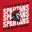 Close-up view of Porter High School Spartans Red Classic Unisex Hoodie 223