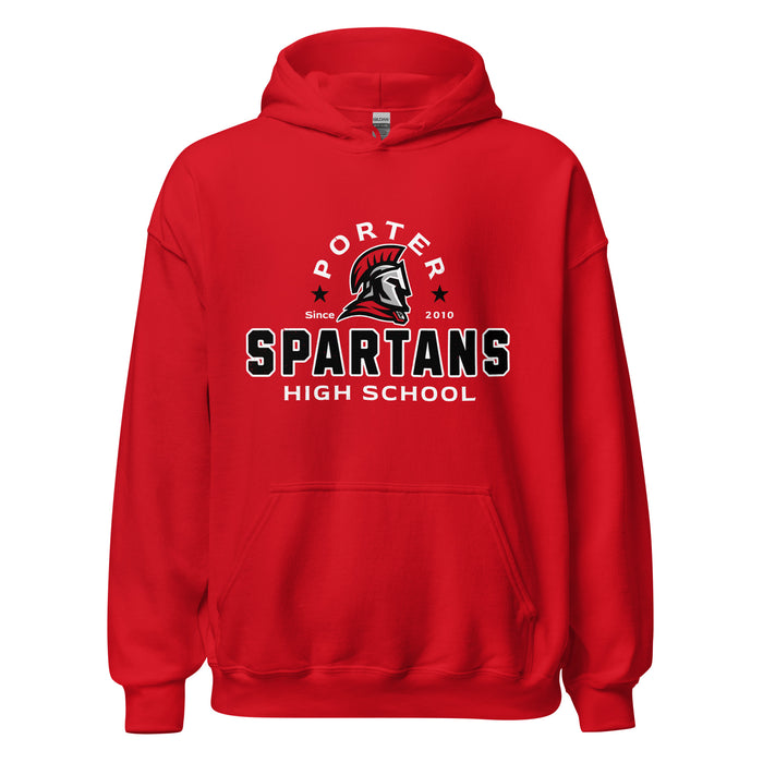 Porter High School Spartans Red Classic Unisex Hoodie 222