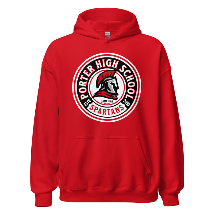 Porter High School Spartans Red Classic Unisex Hoodie 220