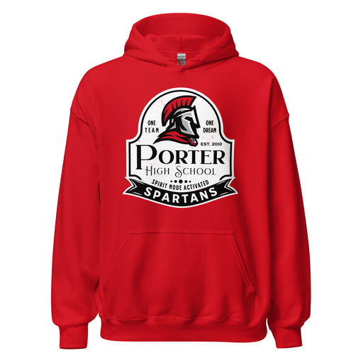 Porter High School Spartans Red Classic Unisex Hoodie 219
