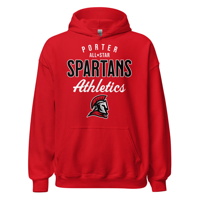 Porter High School Spartans Red Classic Unisex Hoodie 034