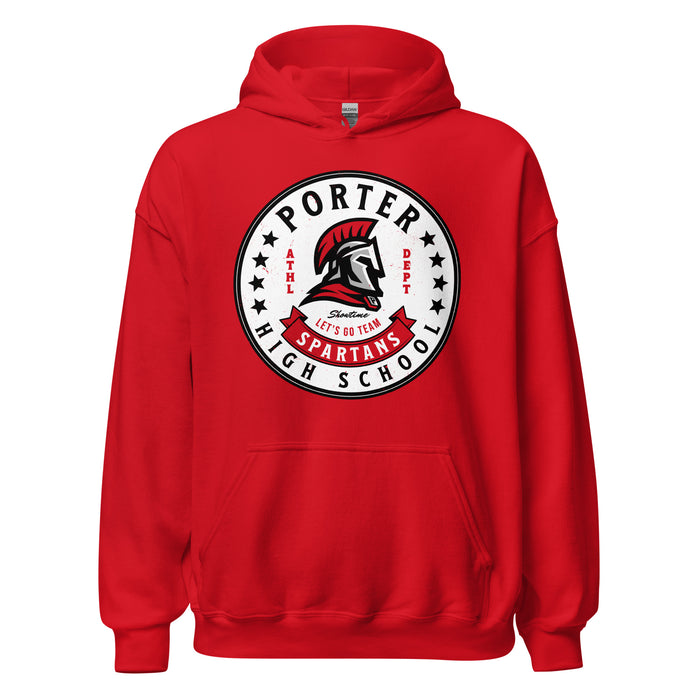 Porter High School Spartans Red Classic Unisex Hoodie 215