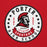Close-up view of Porter High School Spartans Red Classic Unisex Hoodie 215