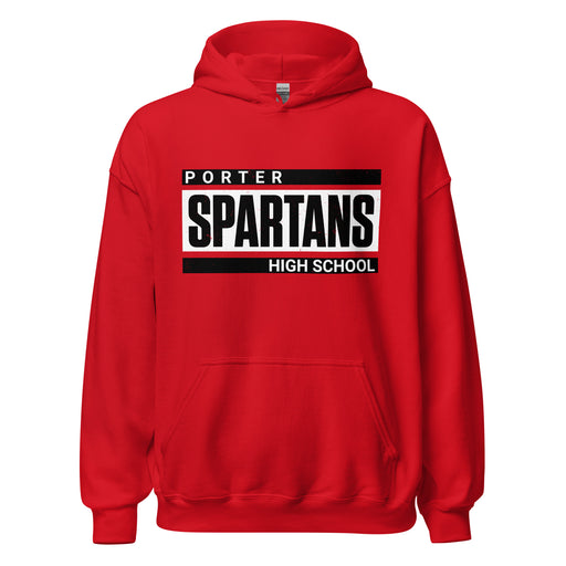 Porter High School Spartans Red Classic Unisex Hoodie 098