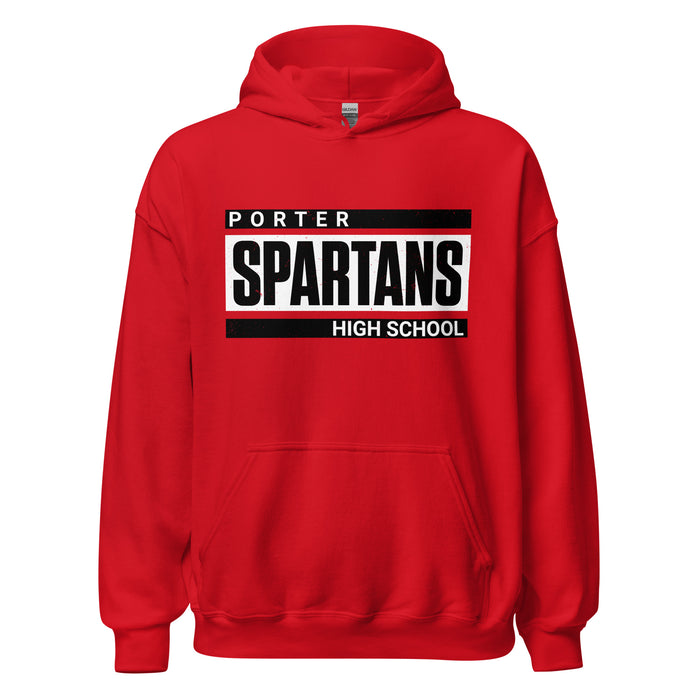 Porter High School Spartans Red Classic Unisex Hoodie 098