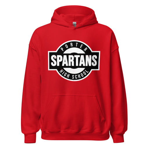 Porter High School Spartans Red Classic Unisex Hoodie 011
