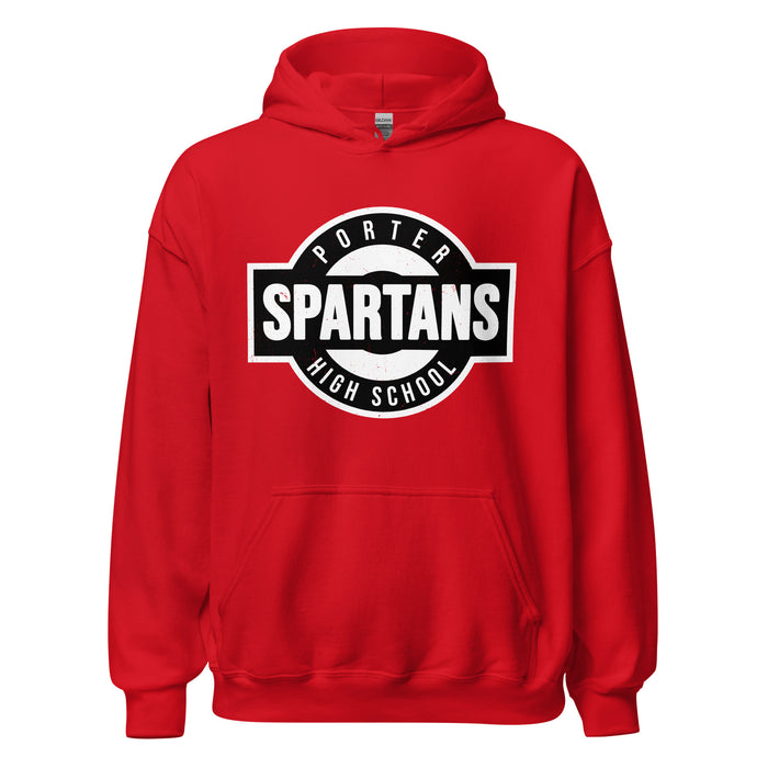 Porter High School Spartans Red Classic Unisex Hoodie 011