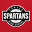 Close-up view of Porter High School Spartans Red Classic Unisex Hoodie 011