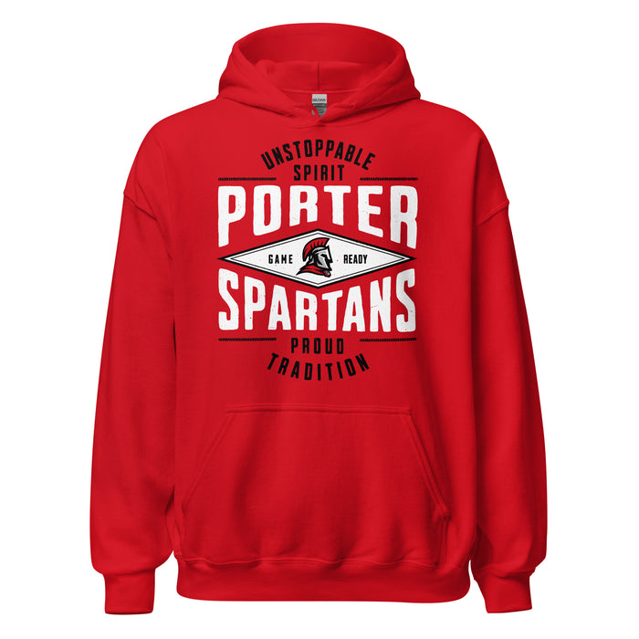Porter High School Spartans Red Classic Unisex Hoodie 210