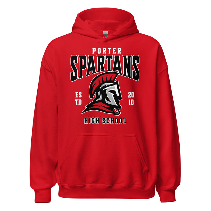 Porter High School Spartans Red Classic Unisex Hoodie 213