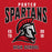 Close-up view of Porter High School Spartans Red Classic Unisex Hoodie 213