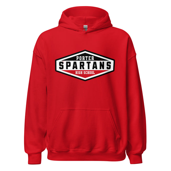 Porter High School Spartans Red Classic Unisex Hoodie 009