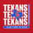 Close-up view of Sam Houston High School Texans Red Classic Unisex Hoodie 235