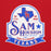 Close-up view of Sam Houston High School Texans Red Classic Unisex Hoodie 219