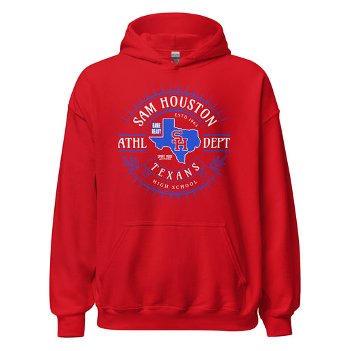 Sam Houston High School Texans Red Classic Unisex Hoodie 201