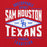 Close-up view of Sam Houston High School Texans Red Classic Unisex Hoodie 210
