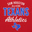 Close-up view of Sam Houston High School Texans Red Classic Unisex Hoodie 034