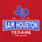 Close-up view of Sam Houston High School Texans Red Classic Unisex Hoodie 202