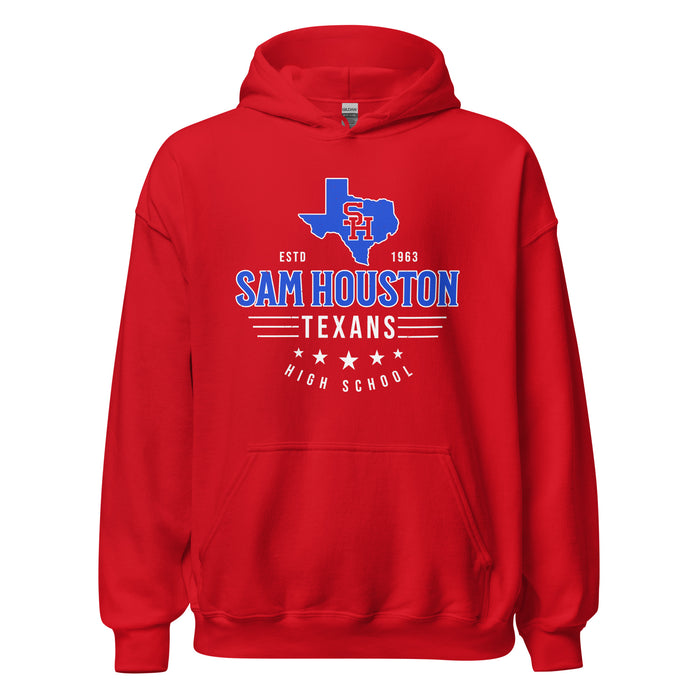 Sam Houston High School Texans Red Classic Unisex Hoodie 217