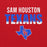 Close-up view of Sam Houston High School Texans Red Classic Unisex Hoodie 024