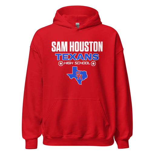 Sam Houston High School Texans Red Classic Unisex Hoodie 003