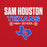 Close-up view of Sam Houston High School Texans Red Classic Unisex Hoodie 003