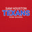 Close-up view of Sam Houston High School Texans Red Classic Unisex Hoodie 002