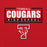 Close-up view of Tomball High School Cougars Red Classic Unisex Hoodie 049