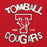 Close-up view of Tomball High School Cougars Red Classic Unisex Hoodie 228