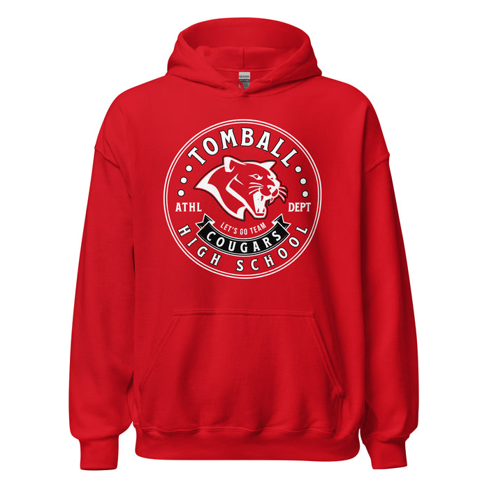 Tomball High School Cougars Red Classic Unisex Hoodie 215