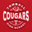 Close-up view of Tomball High School Cougars Red Classic Unisex Hoodie 218