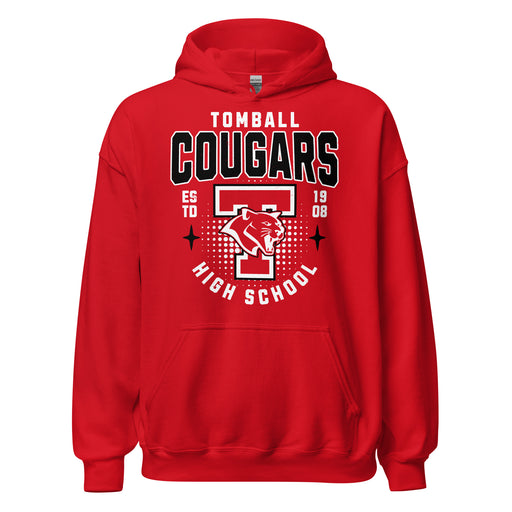 Tomball High School Cougars Red Classic Unisex Hoodie 204