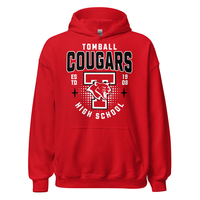Tomball High School Cougars Red Classic Unisex Hoodie 204